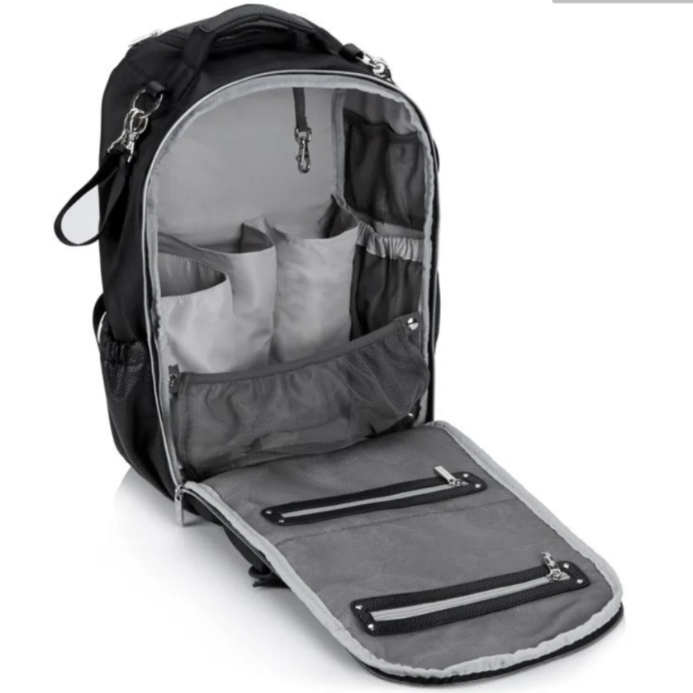 Itzy Ritzy Black Diaper Backpack with Tassel Charm 🖤🖤